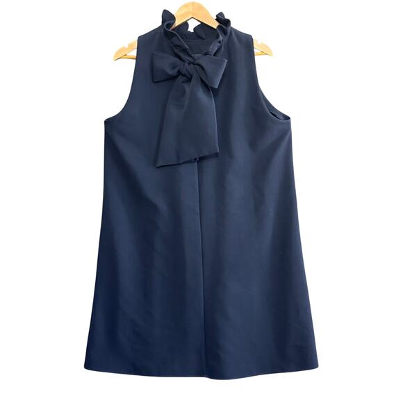 TUCKERNUCK Blythe Midi Dress XXL Navy Blue‎ Ruffle Collar Back Bow Tie A-Line - Picture 2 of 10
